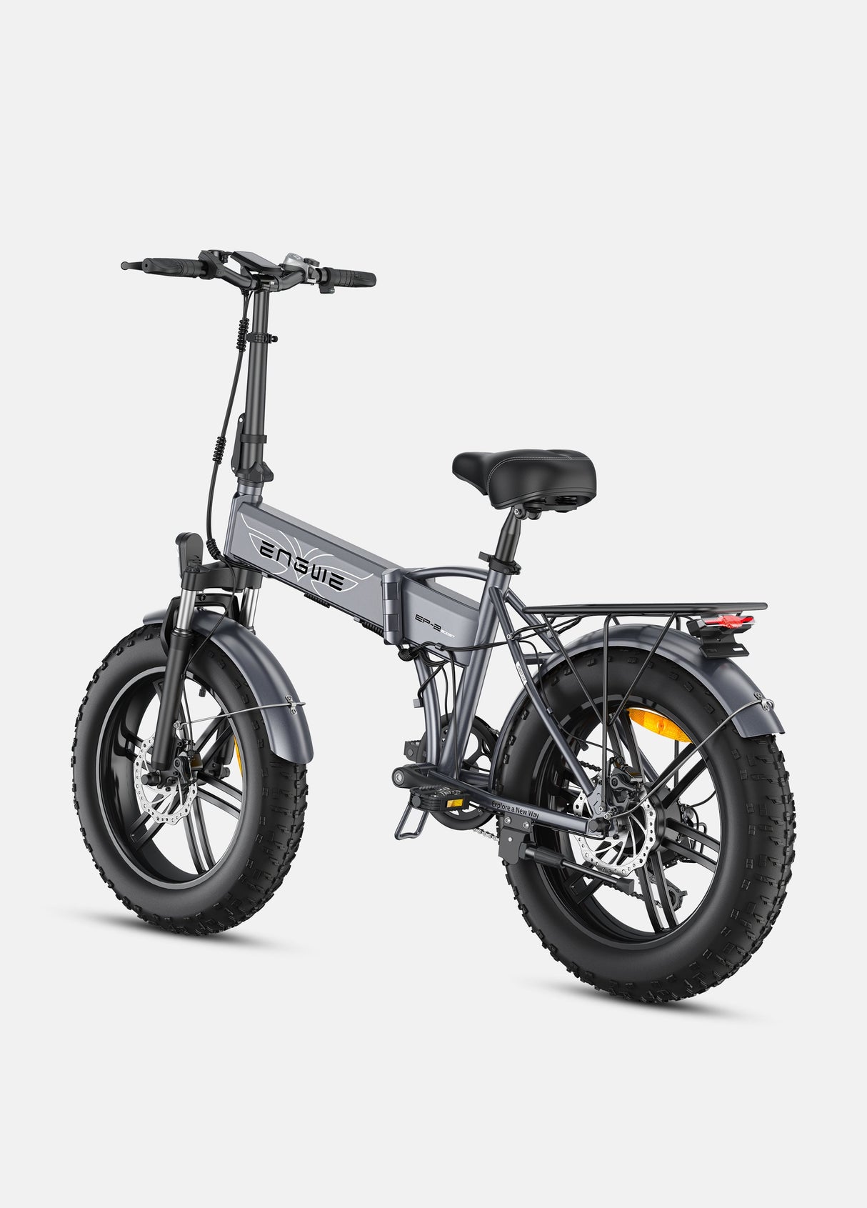 a grey engwe ep-2 boost compact e bike
