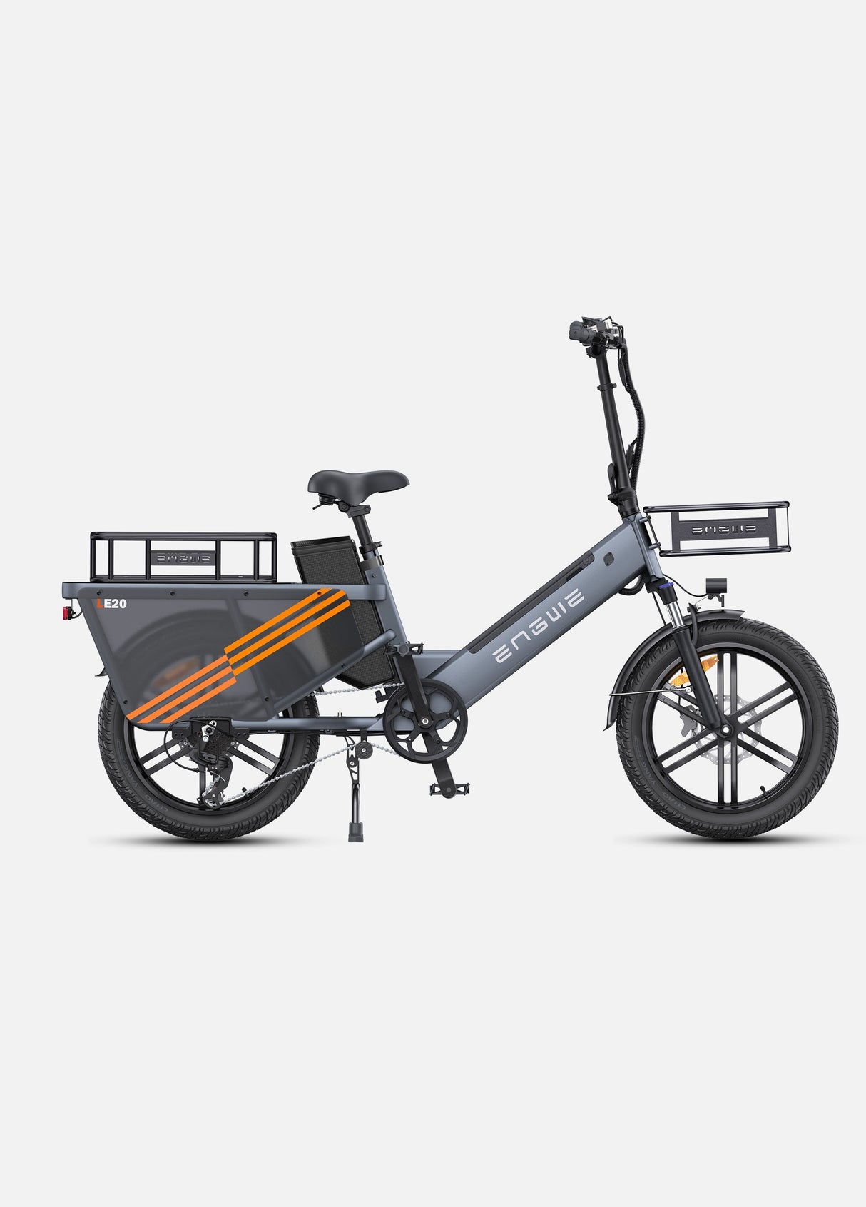 engwe le20 torque sensor electric bike with 2 baskets