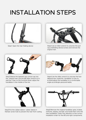 Steps for installing the handlebar