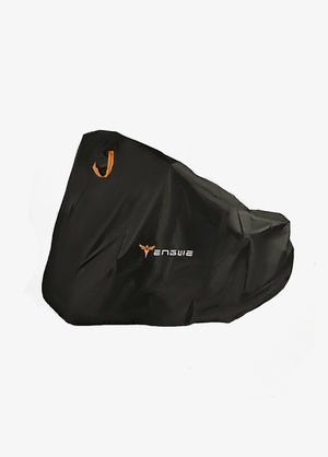 The electric bike is covered by the engwe bike rain cover.