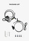 Package includes wrench, screws and cables