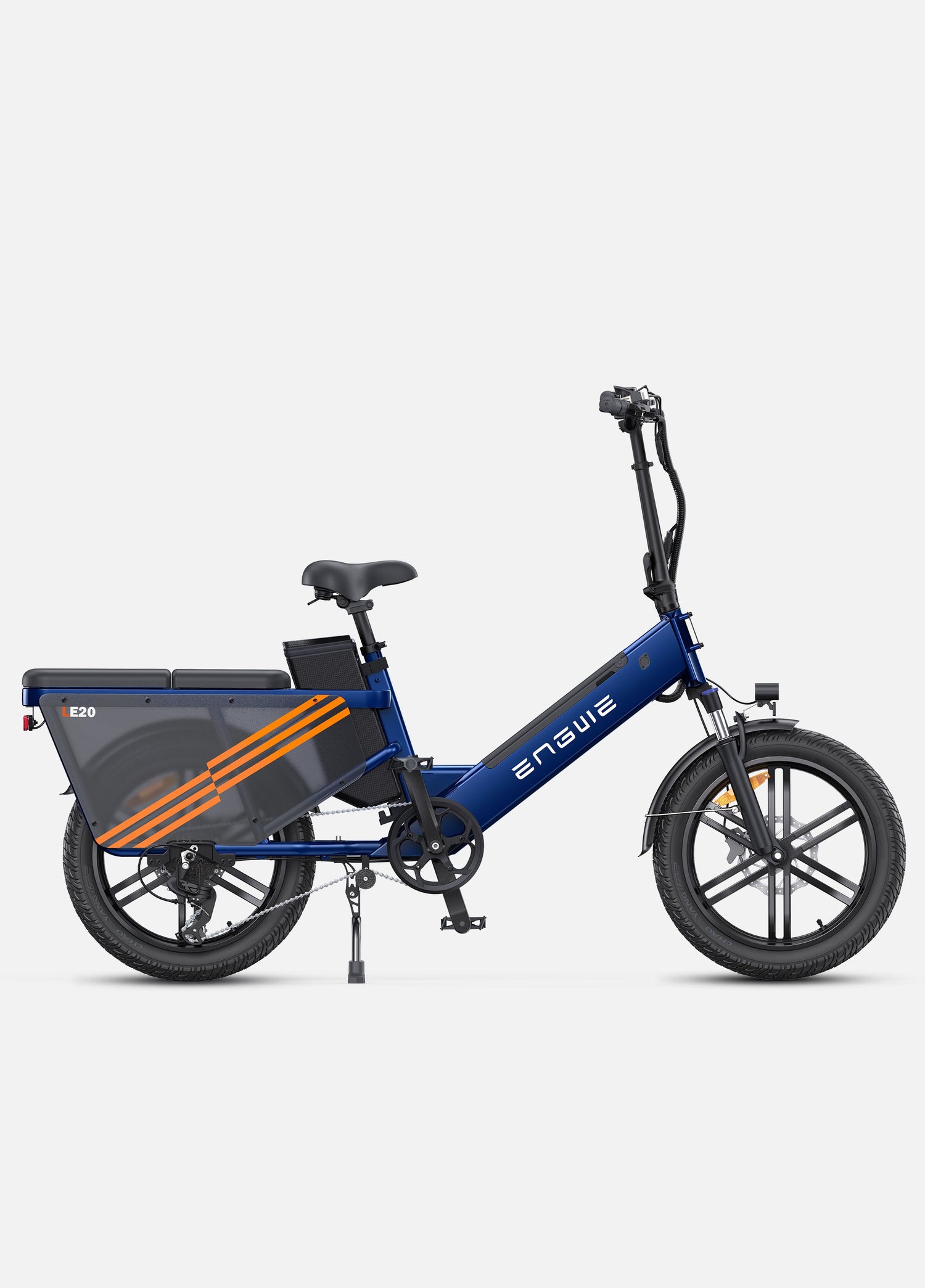 a blue engwe le20 cargo e bike