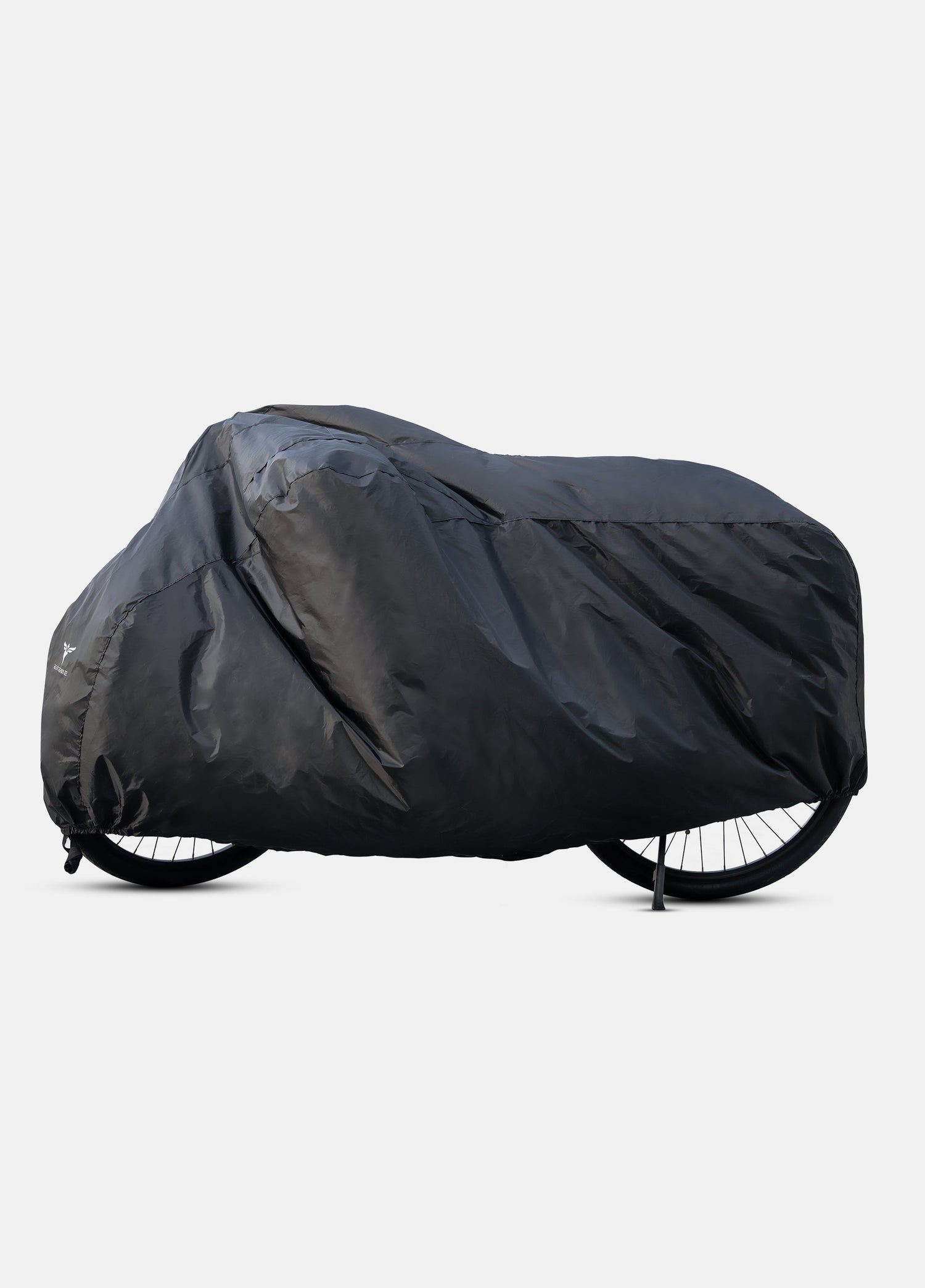 a bicycle covered by a bike cover